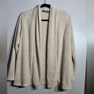 Cozy Cream Open-Front Cardigan